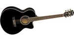 Washburn Festival Acoustic Electric Mini Jumbo Cutaway Guitar - Black. Fixed Price $369.00.