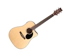 Takamine Jasmine Natural Acoustic Electric Dreadnought Cutaway Guitar W/ Tuner. Fixed Price $439.99.