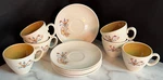 Vintage Weather Vane Taylor Smith & Set Of 6 Tea Cups Saucers. Fixed Price $22.50.
