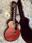 Guild F65CE Custom Acoustic Guitar In Crimson Red. Fixed Price $4650.00.