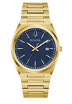 Bulova Mens Watch Gold Navy 97B233 Stainless Steel Quartz 50M Analog Classic. Fixed Price $294.99.