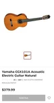 Yamaha CGX101A Acoustic Electric Guitar Natural. Fixed Price $10.00.