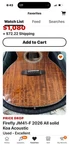 Firefly JM41-F Series 2026 Koa Dreadnought Acoustic-electric. Fixed Price $475.00.