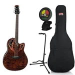 Ovation Celebrity Elite Exotic Super Shallow Acoustic-electric Guitar, Tiger Eye. Fixed Price $595.00.