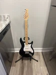 Behringer IAXE393 6-STRING Electric Guitar Black/white W/ Stand No Cables. Fixed Price $109.99.