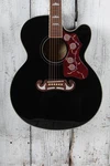 Epiphone J-200 Studio Jumbo Body Acoustic Electric Guitar Black Finish. Fixed Price $549.00.