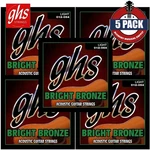 5-PACK Ghs BB30L Bright Bronze 80/20 Light Acoustic Guitar Strings. Fixed Price $39.99.