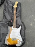 Mexican Fender Stratocaster Sunburst Electric Guitar. Fixed Price $300.00.