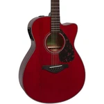 Yamaha FSX800C Small Body Acousticelectric Guitar Ruby Red. Fixed Price $419.99.