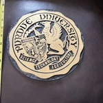 1964 College Crest Perdue University Boilmakers Rare 10 Inch Wall Hanger. Fixed Price $40.00.