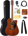 Fender CD-60SCE Dreadnought Acoustic-electric Guitar All Mahogany W/ Hard Case. Fixed Price $399.99.