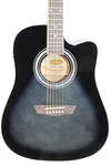 Washburn WA90CE Acoustic Electric Dreadnought Guitar -trans Black Burst #R5698. Fixed Price $109.95.