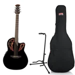 Ovation Celebrity Elite Mid-depth Acoustic-electric Guitar, Black W/ Gig Bag And. Fixed Price $574.00.