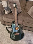 Luna Fauna Dragon Acoustic-electric Guitar Classic Black. Fixed Price $900.00.