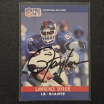 1990 Pro Super Bowl Xxv Lawrence Taylor #231 Signed Autograph. Fixed Price $59.99.