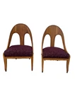 Michael Taylor For Baker Spoon Back Slipper Chairs 1970S Natural Wood, Pair. Fixed Price $3400.00.