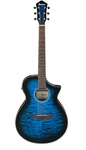 Ibanez AEWC16QATLH Acoustic/electric Guitar Transparent Blue Sunburst Finish. Fixed Price $399.99.
