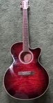Acoustic Electric Guitar Jay Turser JTA420QCET - Rsb Red Sunburst Onboard Tuner. Fixed Price $130.50.