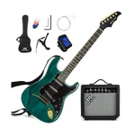 Mustar Electric Guitar Kit With 25W Amplifier, 39 Inch Full Size Solid Wood E.... Fixed Price $213.72.
