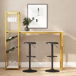 Taylor & Logan Prather Metal Bar Wine Table, Freestanding With Bott.... Fixed Price $374.19.