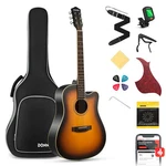 Donner 41 Acoustic Guitar For Adults 4/4 Starter Bundle With Gig Bag & Tuner. Fixed Price $116.81.
