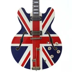 Epiphone E212T Limited Edition Union Jack Sheraton Outfit Alpine White O10371. Fixed Price $2380.00.