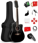 Vangoa 12 String Guitar Acoustic Electric, Upgraded 4/4, Black. Fixed Price $365.00.