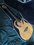 Ovation Baritone Acoustic Electric Guitar Natural Skin With Original Hard Case. Fixed Price $1200.00.