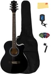 Vault EA-20 Full-size Cutaway Acoustic Guitar Black W/ Gig Bag. Fixed Price $79.99.