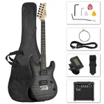Glarry Gst Stylish H-h Pickup Tiger Stripe Electric Guitar Kit With 20W Amp Bag. Fixed Price $151.90.