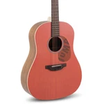 Ovation Applause AAS-69 Jump Acoustic Guitar, Solid Spruce Top, Peach. Fixed Price $249.00.