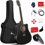 Acoustic Electric Guitar Bundle For Beginners Adults Teens Full Size Cutaway. Fixed Price $249.99.