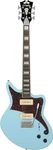 D'angelico Premier Bedford Solid Body Electric Guitar, Sky Blue With Gig Bag. Fixed Price $749.95.