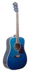 Oscar Schmidt OG2TBL-A Dreadnought Acoustic Guitar, Transparent Blue. Fixed Price $280.00.