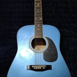 Indiana Scout Blue Dreadnought Acoustic Guitar 6-STRING Full Size. Fixed Price $70.00.
