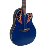 Ovation CE44P Celebrity Elite Plus Mid-depth A/e Guitar Blue Transparent Quilt. Fixed Price $627.00.