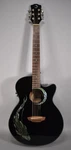 Luna Fauna Series Koi Acoustic-electric Guitar Black. Fixed Price $595.00.