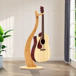 Bamboo Guitar Stand W/ Non-slip Pads Bottom For Acoustic Electric Classical. Fixed Price $55.99.