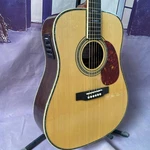 Natural D45 Style Acoustic-electric Guitar Solid Spruce Top Rosewood Back Side. Fixed Price $267.84.