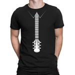 Mens Quality T-shirt White Guitar Tie Music Bass Electric Acoustic Instrument. Fixed Price $12.07.