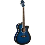 Oscar Schmidt Oaceftbl Auditorium Acoustic Electric Guitar, Transparent Blue. Fixed Price $279.00.