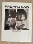 James Taylor Fire And Rain 1970 Sheet Music Blackwood Piano Guitar Vintage. Fixed Price $9.95.