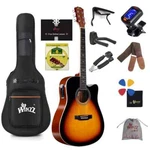 Winzz AF168CE-41-GSB (4/4) Cutaway Electric Acoustic Guitar Pkg Free Shipping!. Fixed Price $189.00.