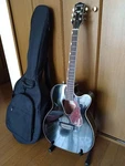 Electric Acoustic Guitar Gretsch G5013CE Blk Black Sn IS180300258 & Soft Case. Fixed Price $1364.00.