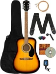 Dreadnought Acoustic Guitar - Sunburst Bundle Austin Bazaar Instructional Dvd. Fixed Price $283.87.