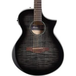 Ibanez AEWC400 Grand Concert A/e Guitar, Flame Maple Top, Trans Black Sunburst. Fixed Price $699.99.
