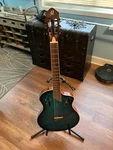 Ortega Rtpdlx Flamed Maple Nylon-string Acoustic-electric Guitar Blue Burst. Fixed Price $485.00.