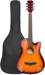 38" Acoustic Guitar Cutaway Basswood Beginner Starter Bundle With Bag Capo Strap. Fixed Price $59.99.