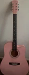 Clarry Dreadnought Acoustic Guitar 6 String Pink Wood Right-handed. Fixed Price $370.00.