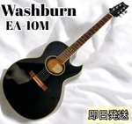 Electric Acoustic Guitar Washburn EA-10M Black Good Condition 90% Frets. Fixed Price $954.00.